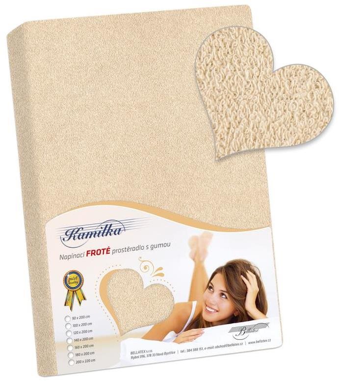 Bellatex Froté – 180 × 200 cm – svetlobéžová Plachta na posteľ