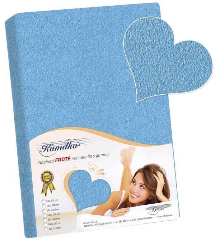 Bellatex Froté – 200 × 220 cm – aqua Plachta na posteľ