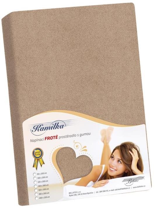 Bellatex Froté – 200 × 220 cm – kávová Plachta na posteľ