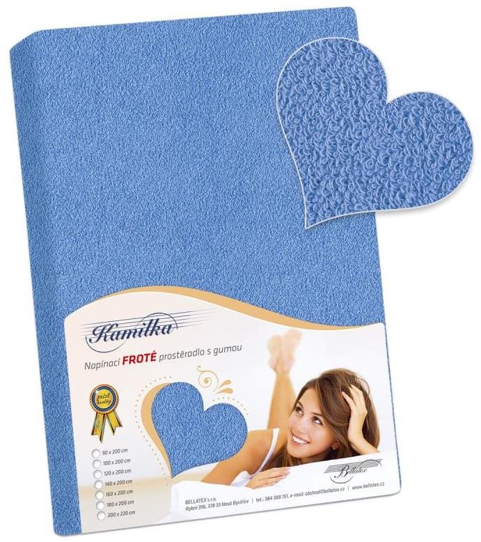 Bellatex Froté – 90 × 200 cm – modrá Plachta na posteľ