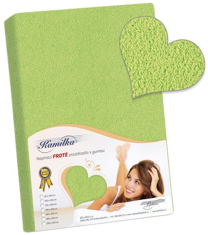 Bellatex Froté – 90 × 200 cm – olivová Plachta na posteľ