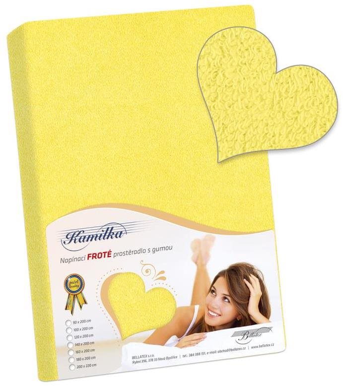Bellatex Froté – 90 × 200 cm – žltá Plachta na posteľ