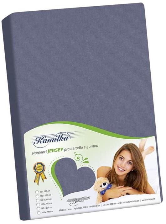 BELLATEX Prostěradlo Jersey 90 × 200 cm, šedé Prostěradlo