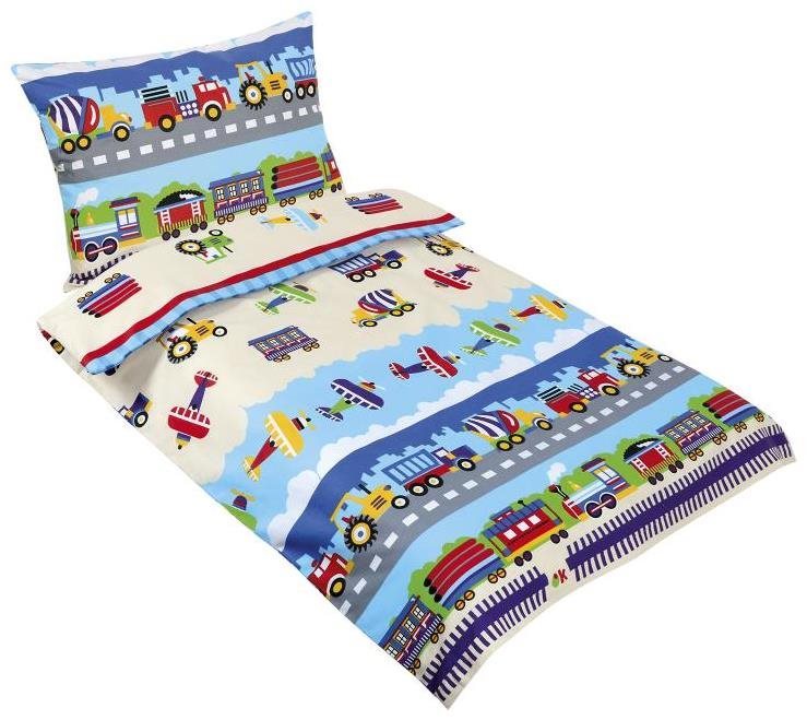 Bellatex Agáta – 90 × 135; 45 × 60 cm – Lietadlá a autá, modrá...