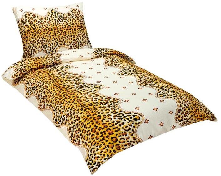Bellatex, krepové - 140 × 200, 70 × 90 cm - leopardí vzor Obliečky