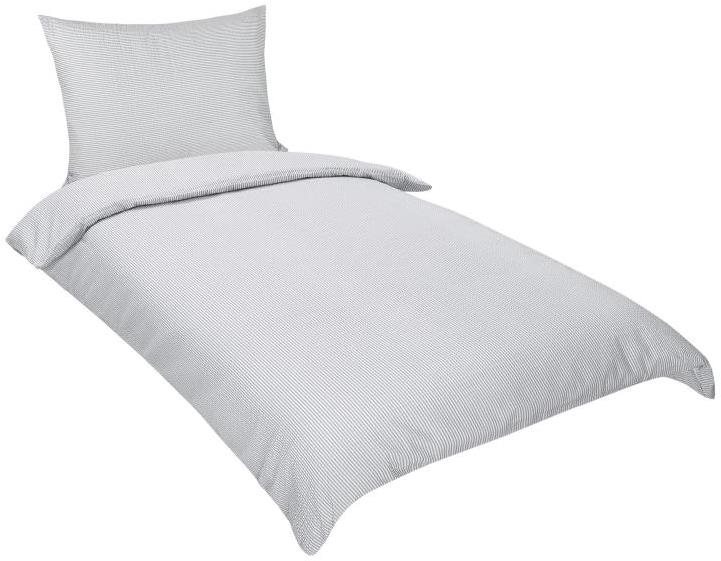 Bellatex Krepové – 140 × 220, 70 × 90 cm – sivý prúžok Obliečky