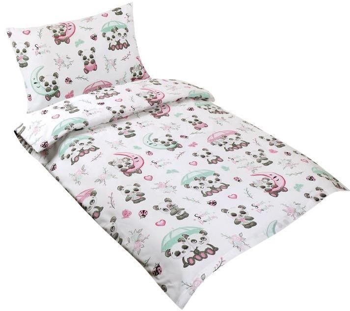 Bellatex Agáta – 90 × 135; 45 × 60 cm – medvedík panda s dáždnikom...
