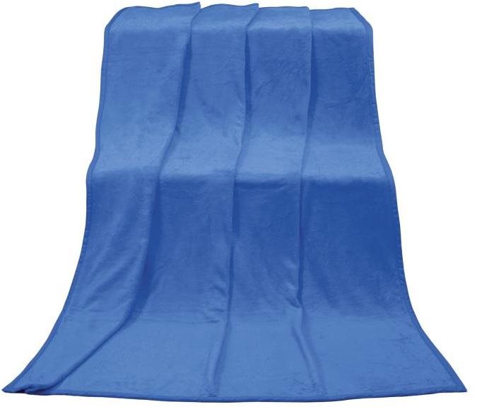 Bellatex Korall micro jednolôžko – 150 × 200 cm – modrá Deka
