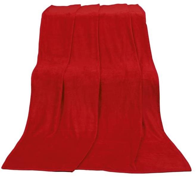 Bellatex Korall micro jednolôžko – 150 × 200 cm – červená Deka