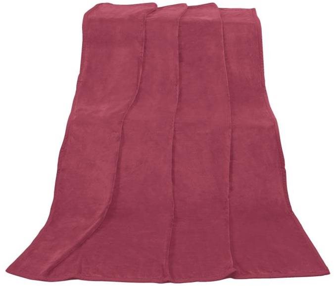 Bellatex Korall micro jednolôžko – 150 × 200 cm – vínová Deka