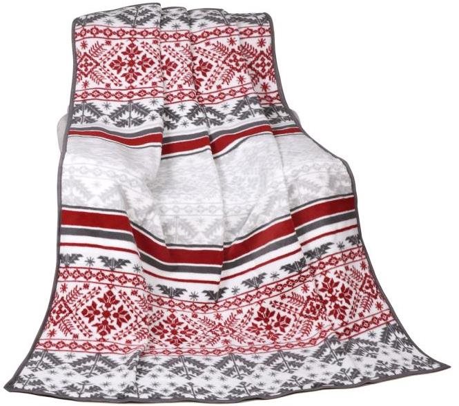 Bellatex Karmela PLUS jednolôžko - 150 × 200 cm - červeno-sivé...