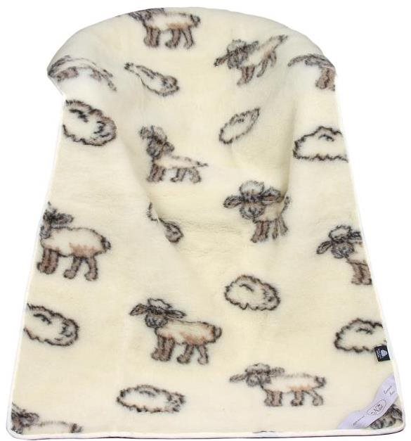 Bellatex - Európske merino detská biela ovečka - 100 × 150 cm -...