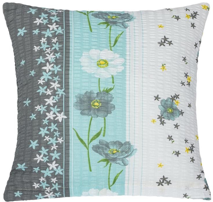 Bellatex s.r.o. - Obliečka 80/561 40×40 cm tyrkysový kvet s pruhom...