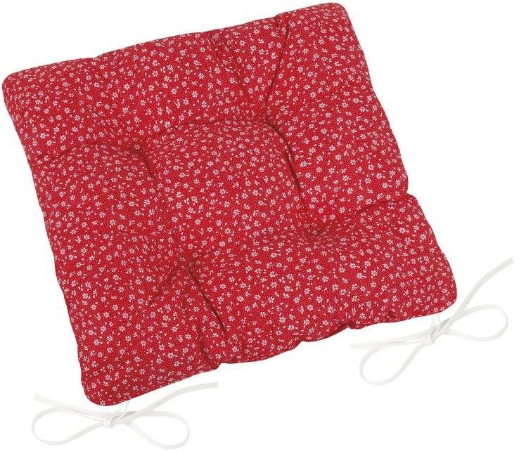 Bellatex Adela prešívaný – 40 × 40 cm, prešívaný – červený kvietok...