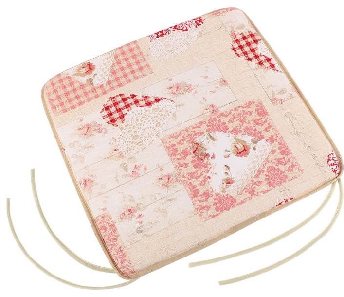 Bellatex EMA hladký - 40 × 40 cm, hladký - patchwork srdce ružové...