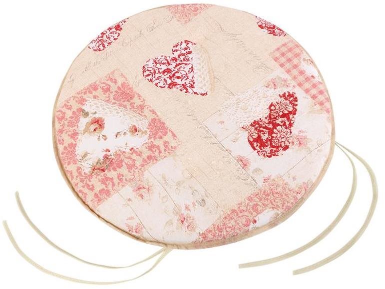 Bellatex EMA okrúhly hladký – priemer 40 cm, výška 3 cm – patchwork...