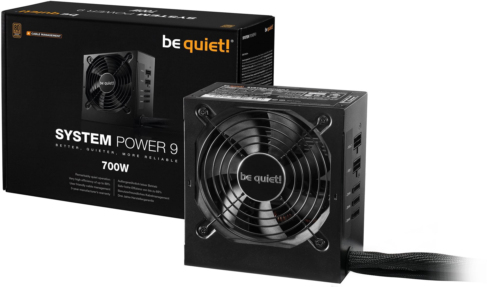 Be quiet! SYSTEM POWER 9 CM 700 W PC zdroj