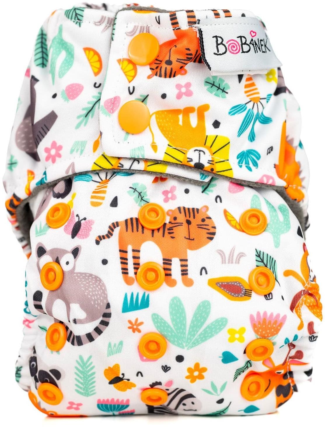 Bobánek Novorozenecká AIO plenka patentky - Jungle Látkové pleny