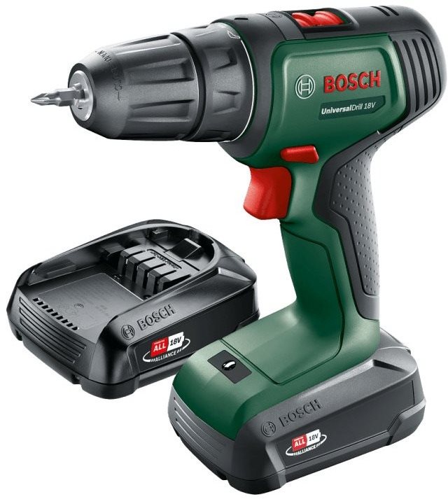Bosch UniversalDrill 18 (2× 1,5 Ah) Akumulátorový skrutkovač