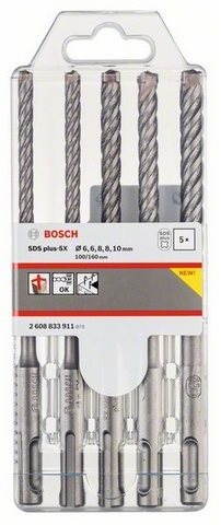 BOSCH Súprava vrtákov SDS-plus-5x, 4-ostrie, 5 ks Sada vrtákov SDS...