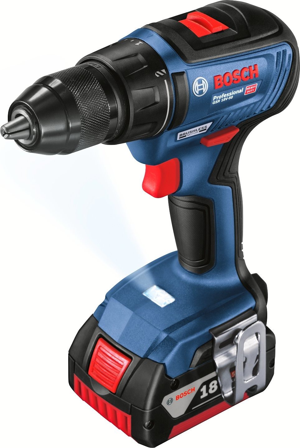 BOSCH GSR 18V-50 2× 5,0 Ah + L-BOXX Vŕtací skrutkovač