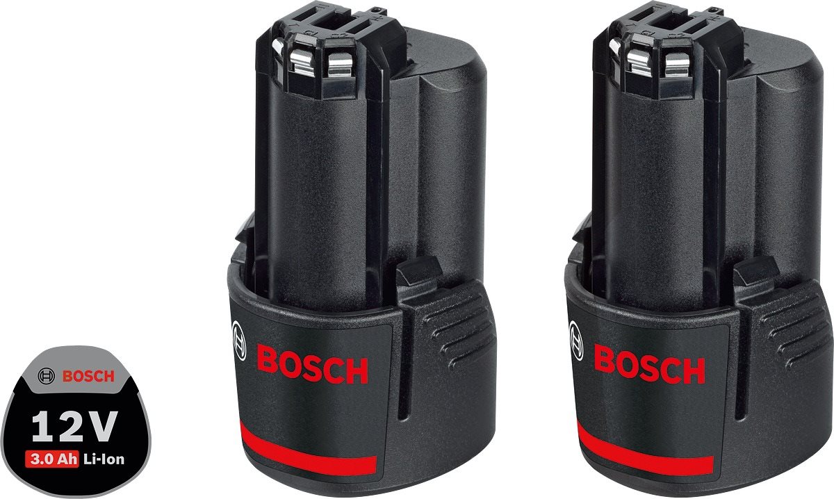 BOSCH 2× GBA 12 V 3,0 Ah Nabíjateľná batéria na aku náradie
