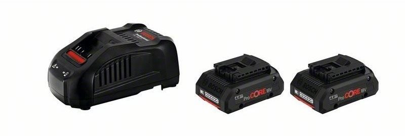 BOSCH 2× GBA ProCORE18V 4,0 Ah Nabíjačka a náhradná batéria