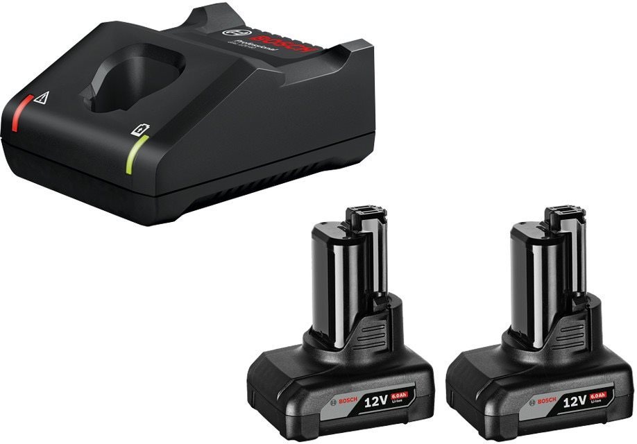 Bosch 2× GBA 12V 6,0Ah + GAL 12 V – 40 Nabíjačka a náhradná batéria