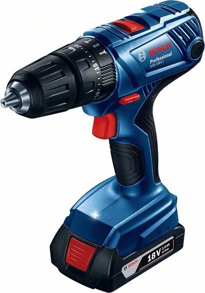 Bosch GSR 180 LI  (2 × 2,0 Ah, 23 ks príslušenstvo) Akumulátorový...