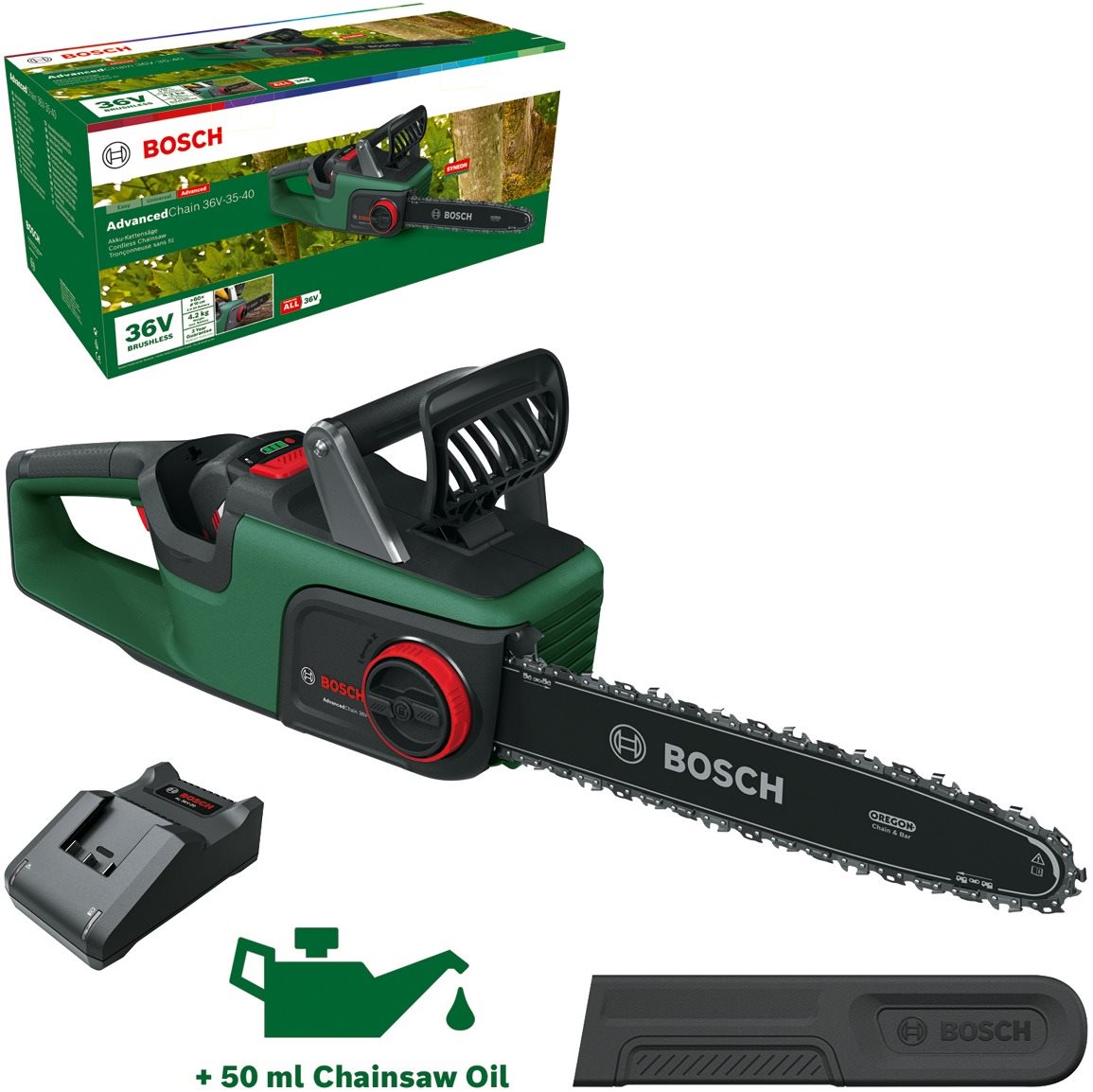 Bosch AdvancedChain 36V-35-30 (1×2,0 Ah) Motorová píla