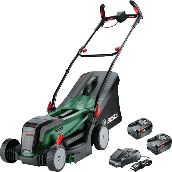 BOSCH UniversalRotak 2× 18 V – 37-550 (2× 4,0 Ah) Aku kosačka