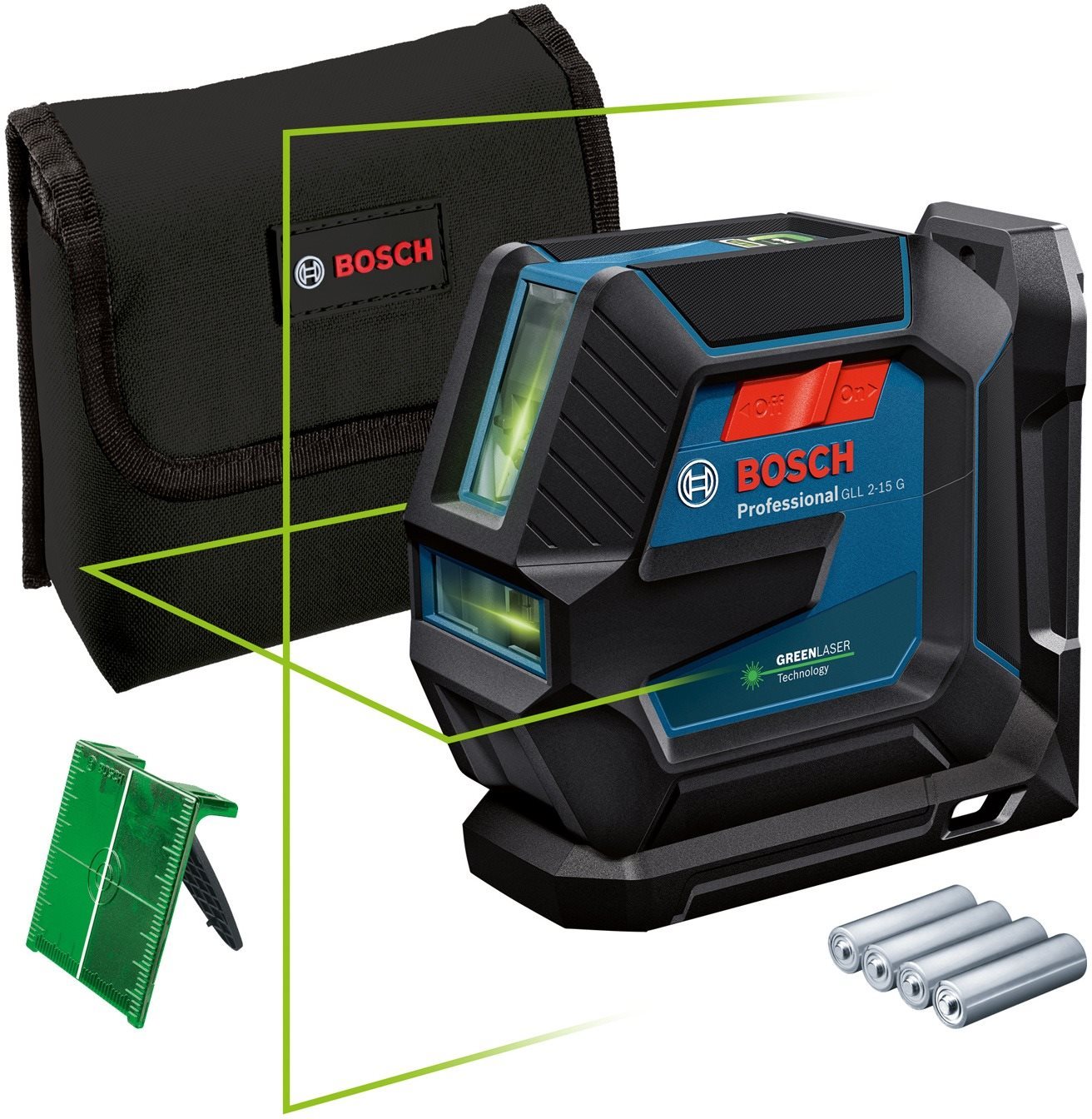 Bosch Professional GLL2-15 G + LB 10, 0.601.063.W00 Lézeres szintező