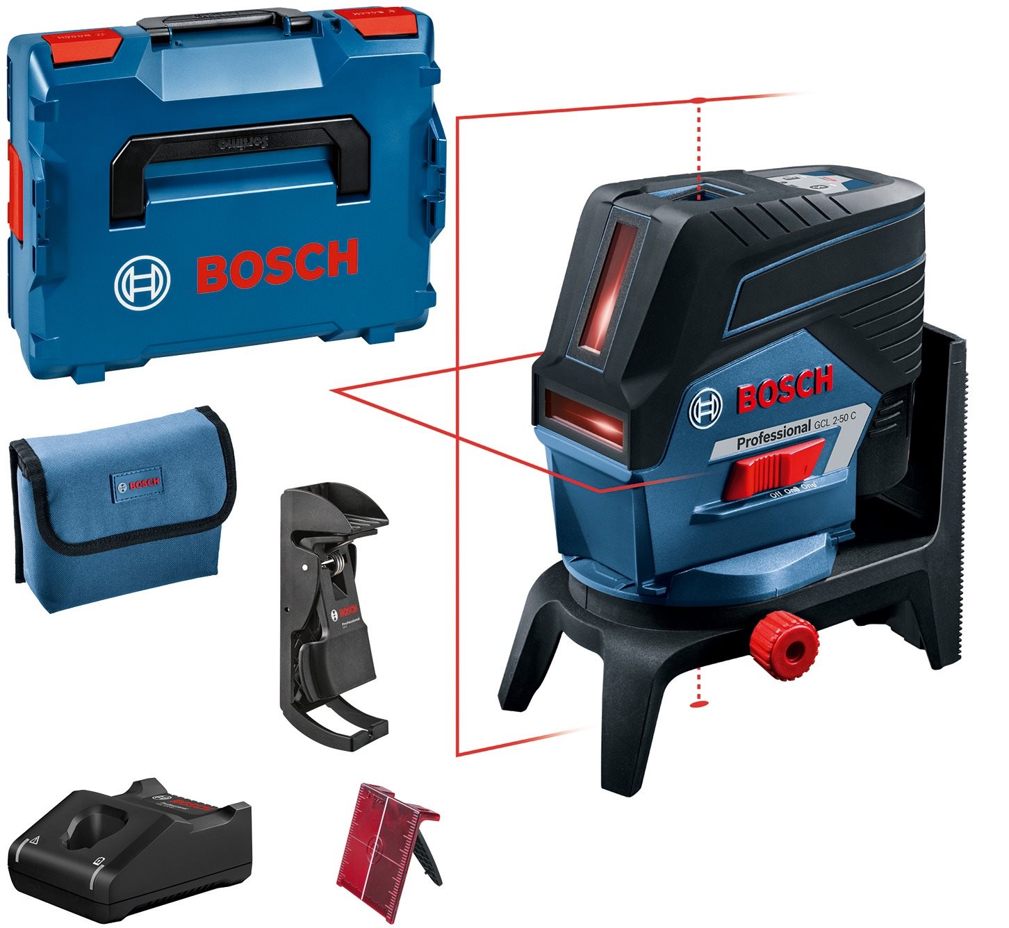 Bosch Professional GCL 2-50 C + RM 2 (L-boxx 136) 0.601.066.G03...