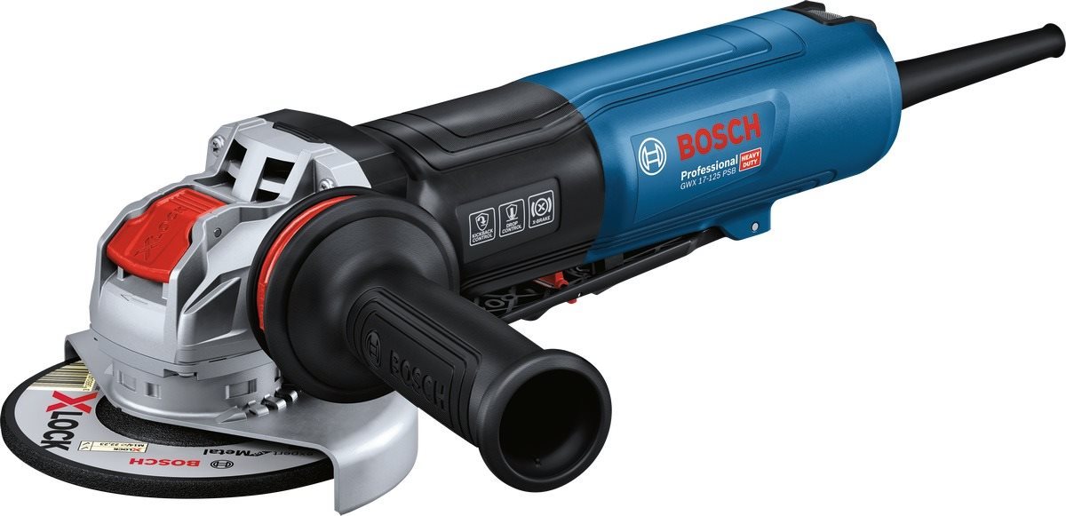 Bosch GWX 17-125 PSB X-Lock rögzítés, fordulatszám-előválasztással...
