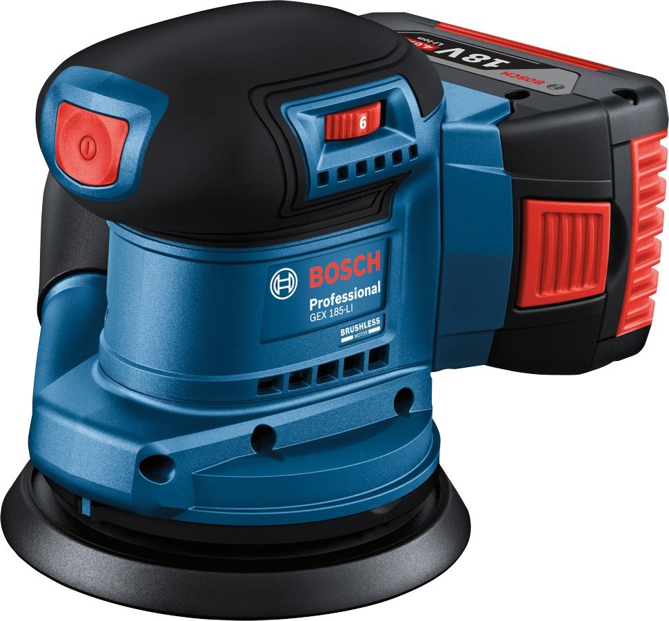Bosch GEX 185-Li 18V 1x4Ah + porzsák, tokkal Rezgőcsiszoló