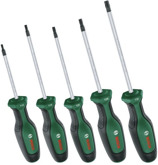 Bosch 1600A02BX6 Torx csavarhúzó készlet, 5 db Csavarhúzó készlet