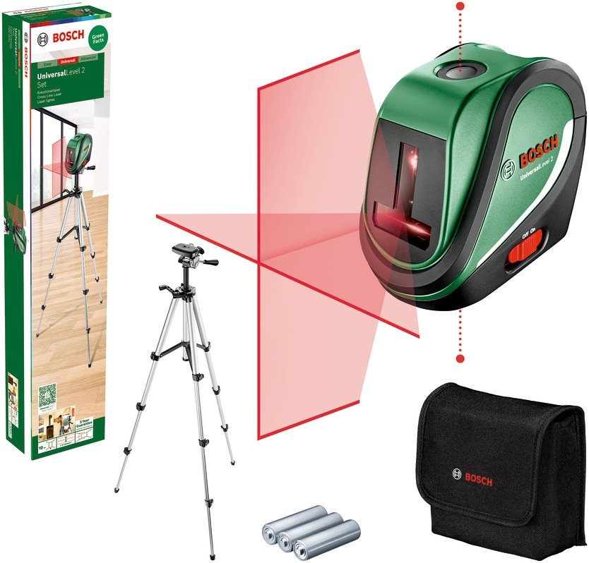 BOSCH Kreuzlaser UniversalLevel 2 Set, 0.603.663.803 Kreuzlaser