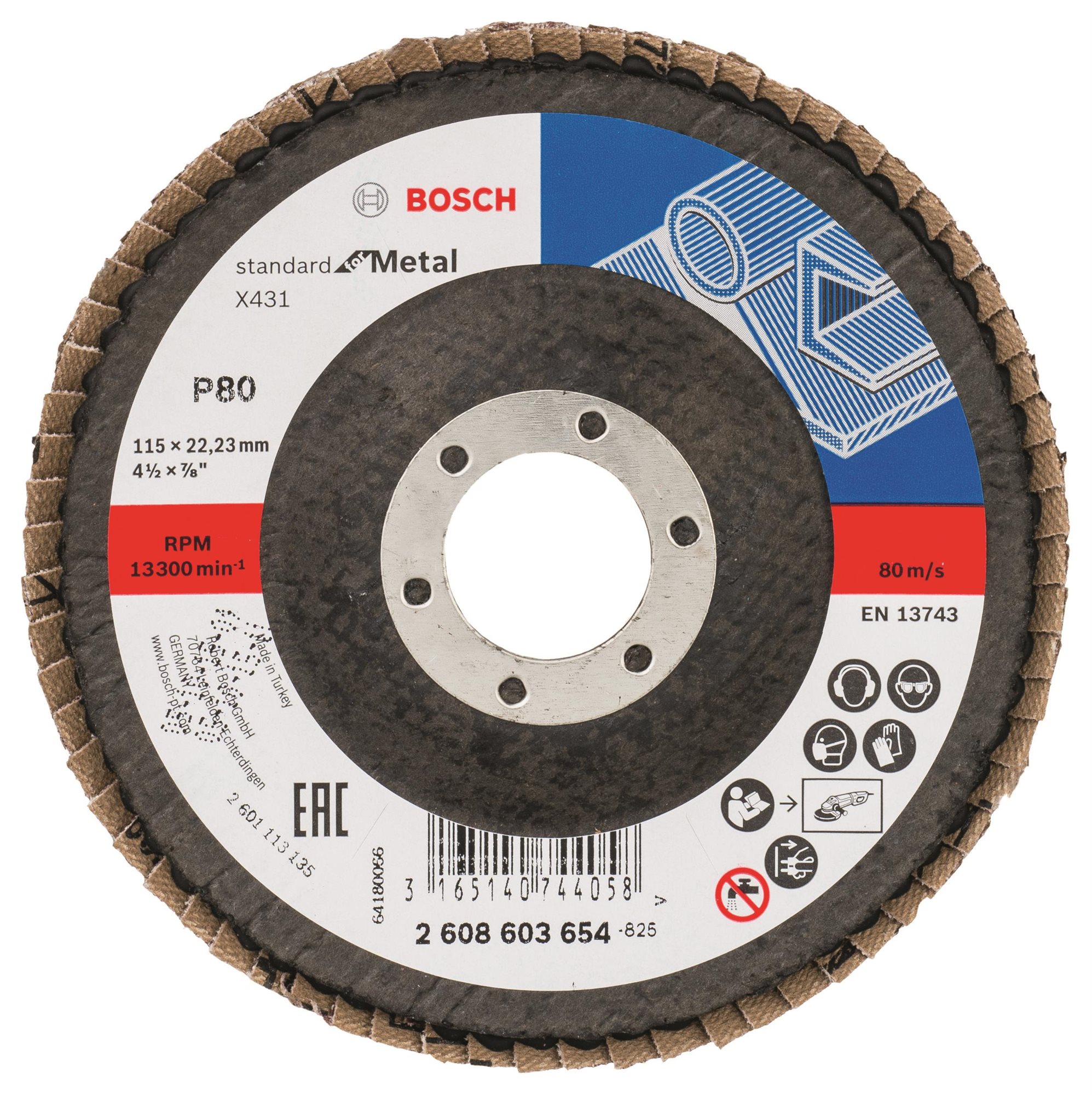 BOSCH 2608603654 X431, Standard for Metal lamellás csiszolókorong...