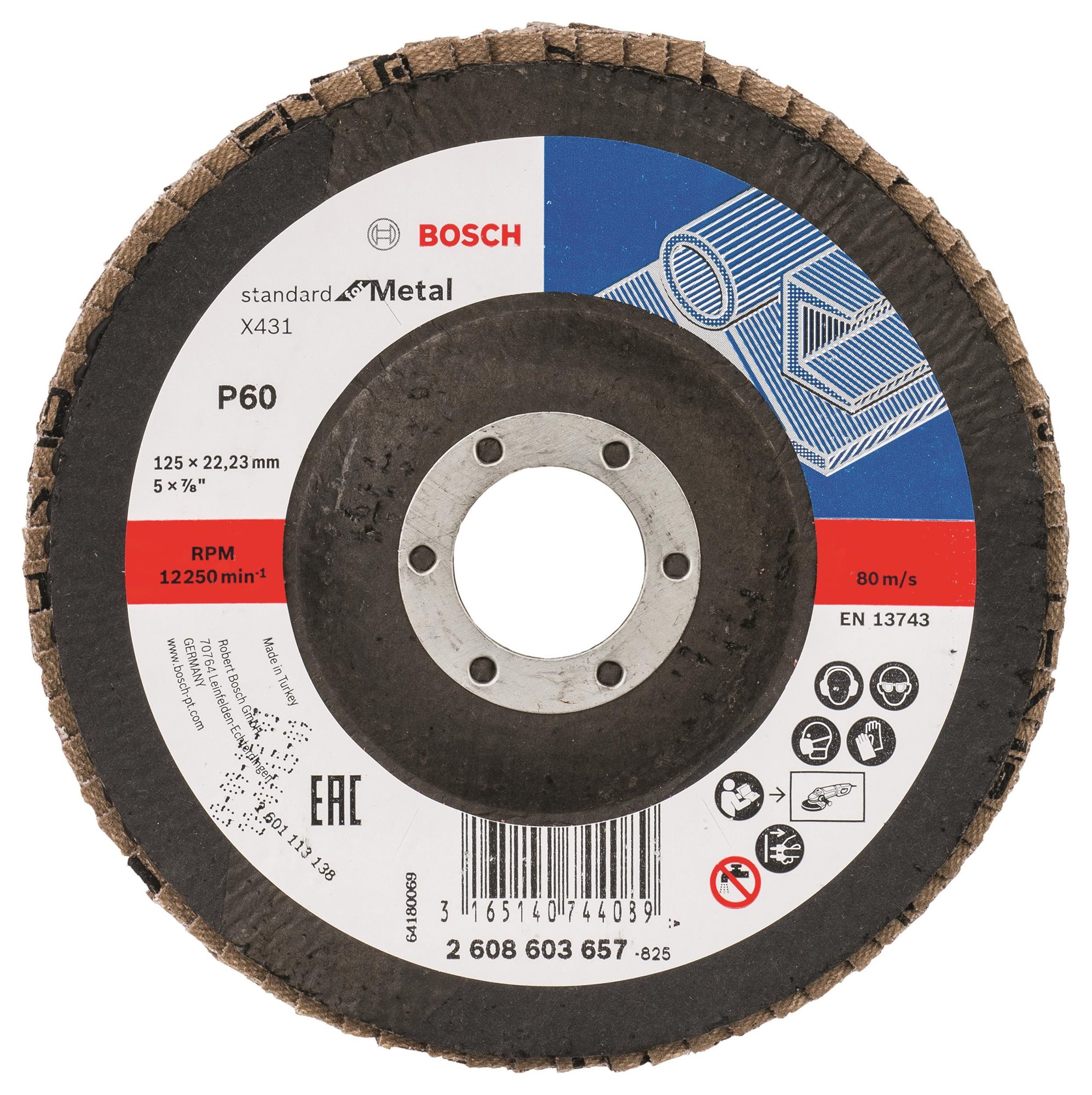 BOSCH 2608603657 X431 Standard for Metal lamellás csiszolókorong...