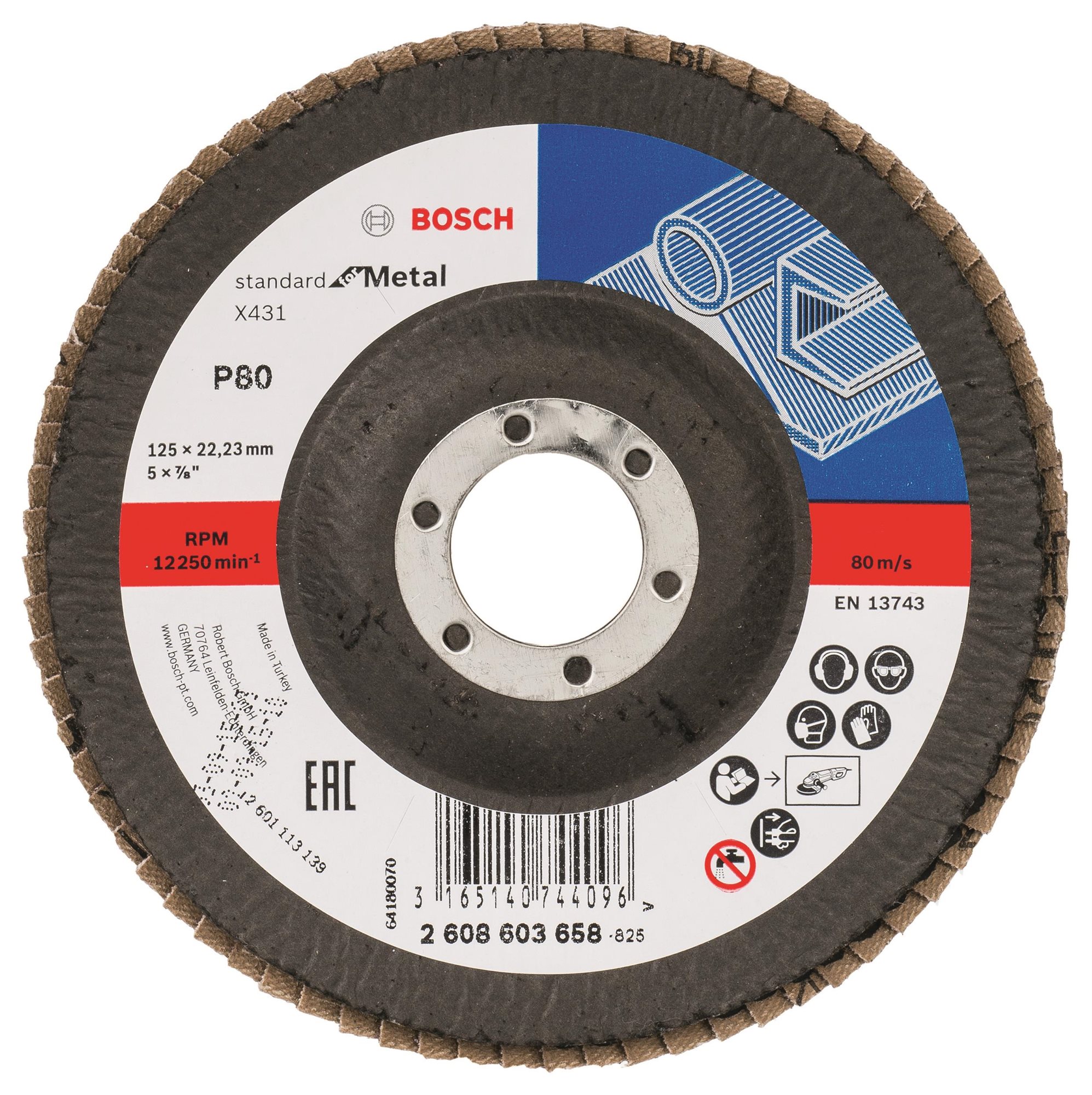 BOSCH 2608603658 X431, Standard for Metal lamellás csiszolókorong...