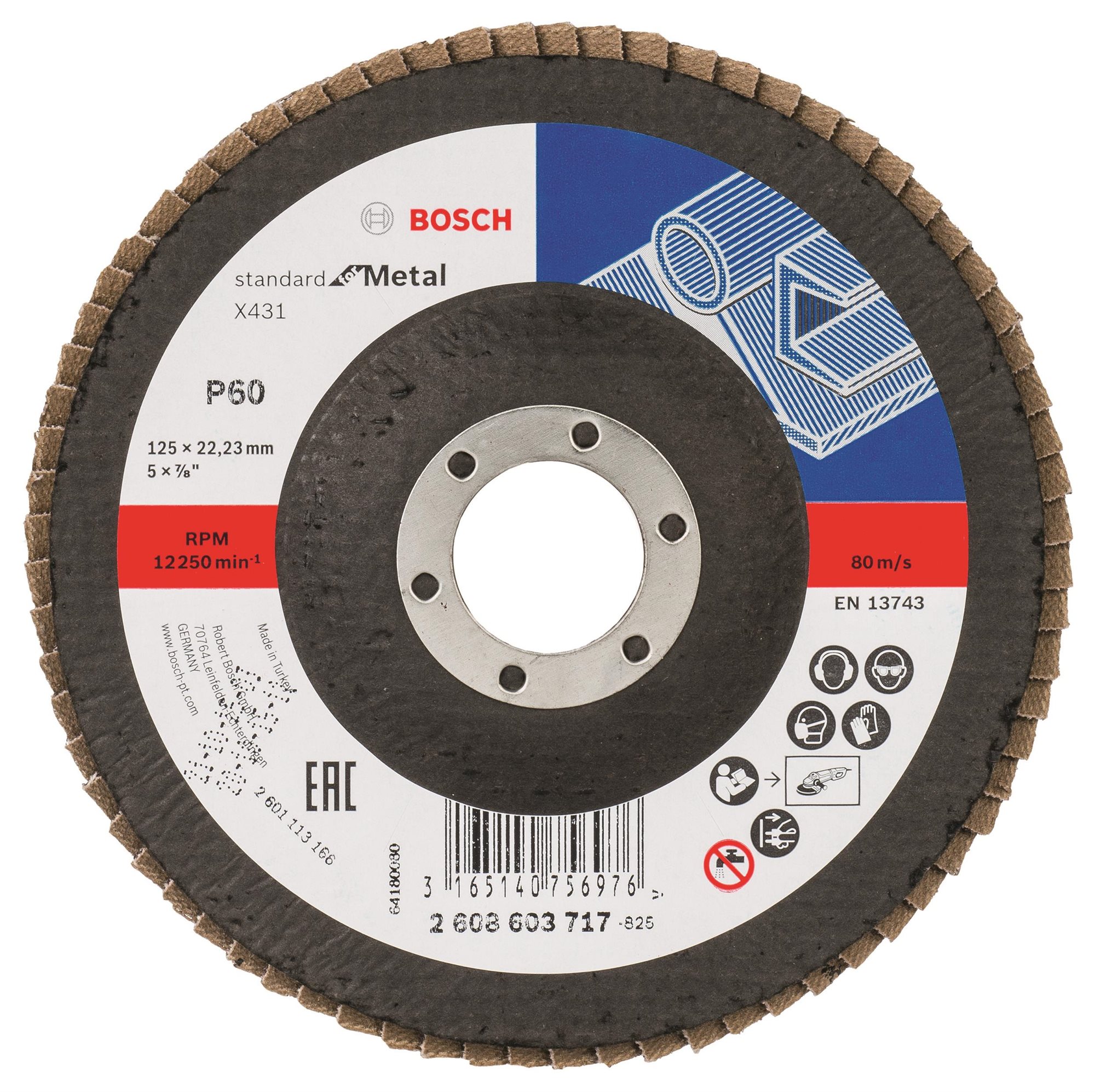 BOSCH 2608603717 X431, Standard for Metal lamellás csiszolókorong...