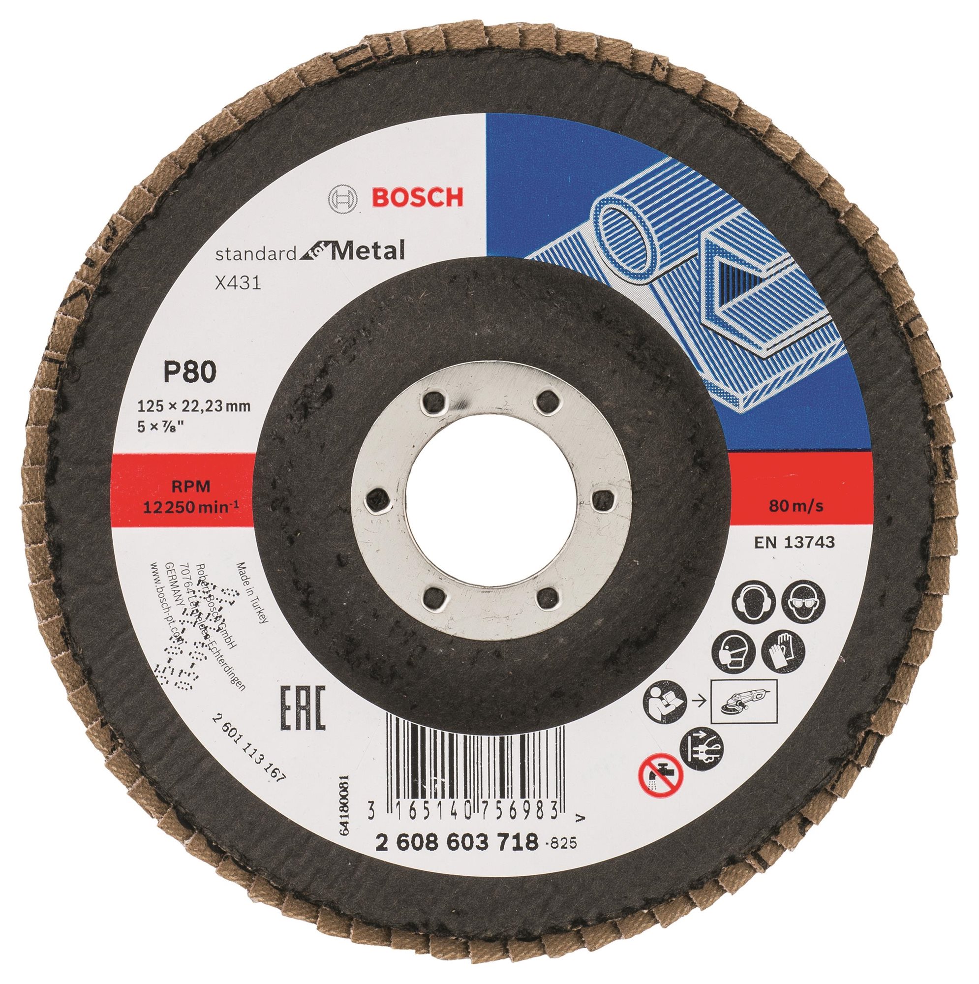 BOSCH 2608603718 X431, Standard for Metal lamellás csiszolókorong...