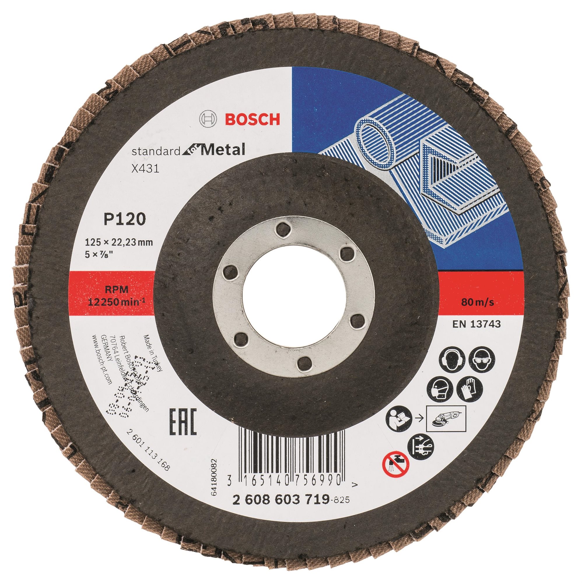BOSCH 2608603719 X431, Standard for Metal lamellás csiszolókorong...