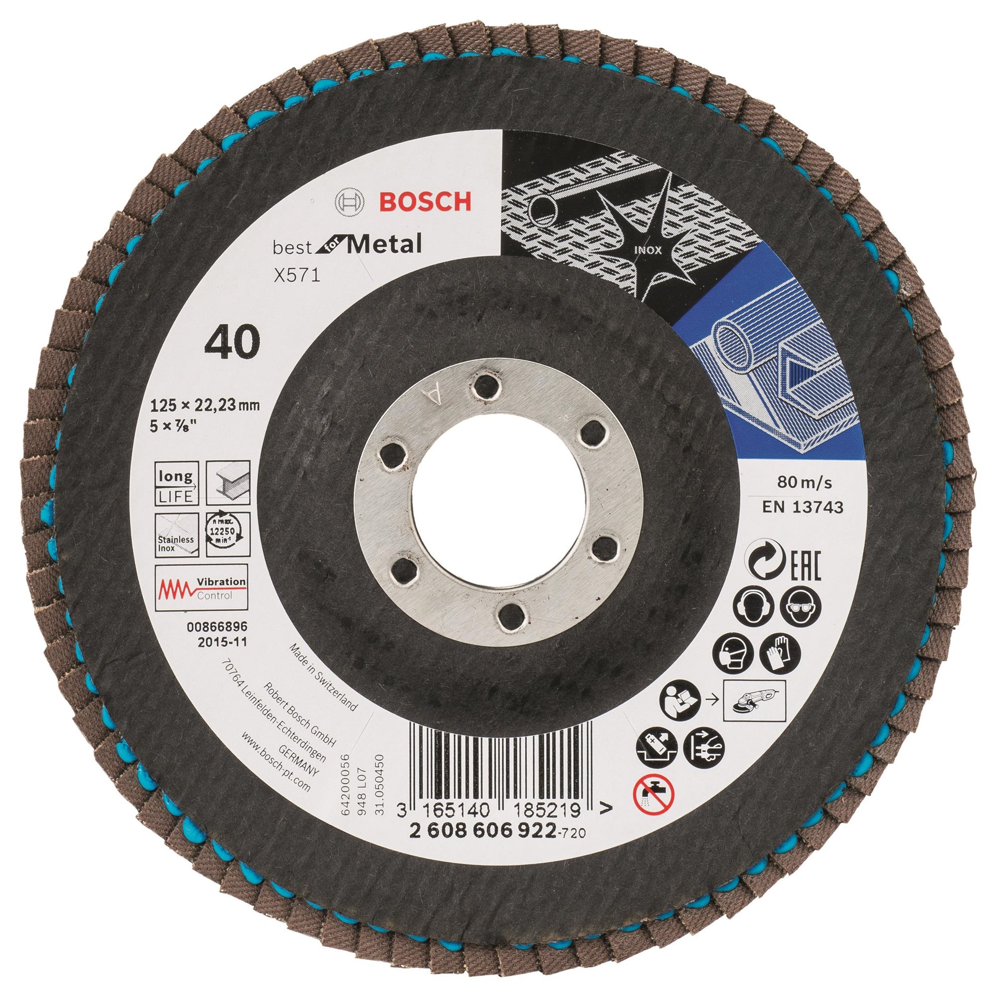 BOSCH 2608606922 X571 Best for Metal lamellás csiszolókorong...