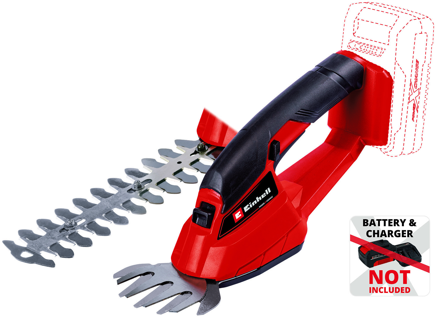 Einhell Grasschere Aku GC-CG 18 Li-Solo (ohne Akku) Grasschere