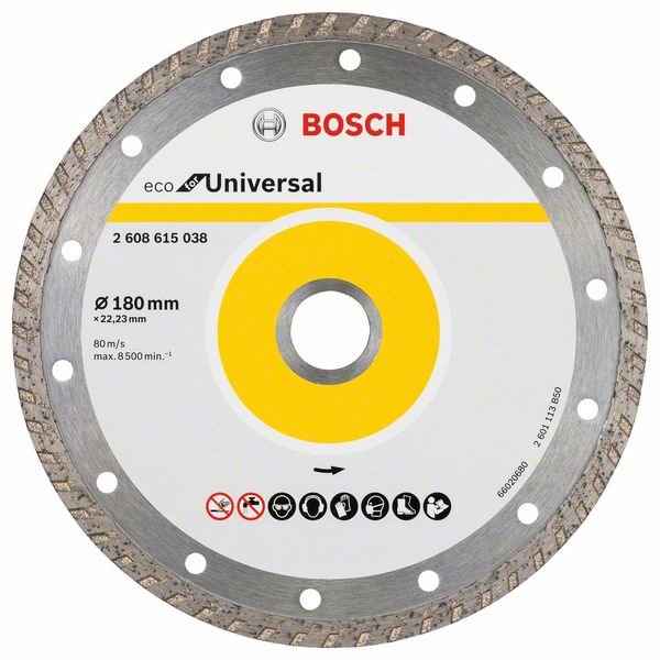 BOSCH Universal Turbo 180 × 22,23 × 2,6 × 7 mm Diamantový kotúč