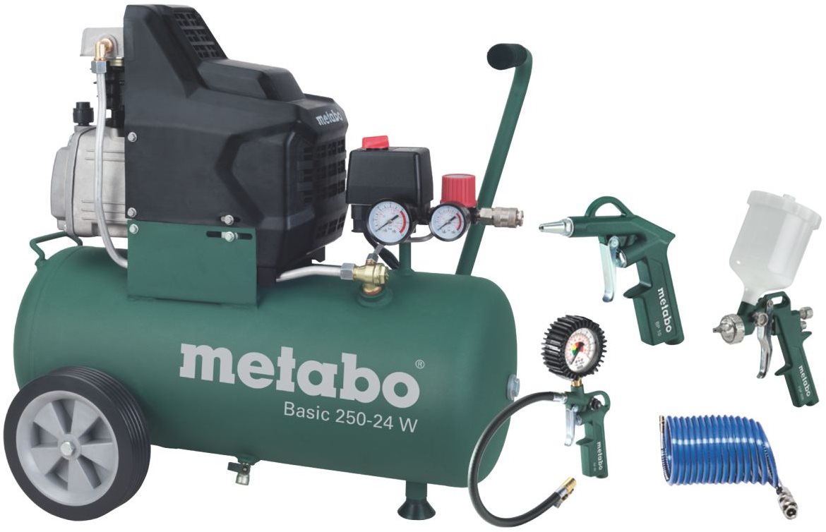 Metabo Basic 250-24 W + LPZ 4 Set Kompresor