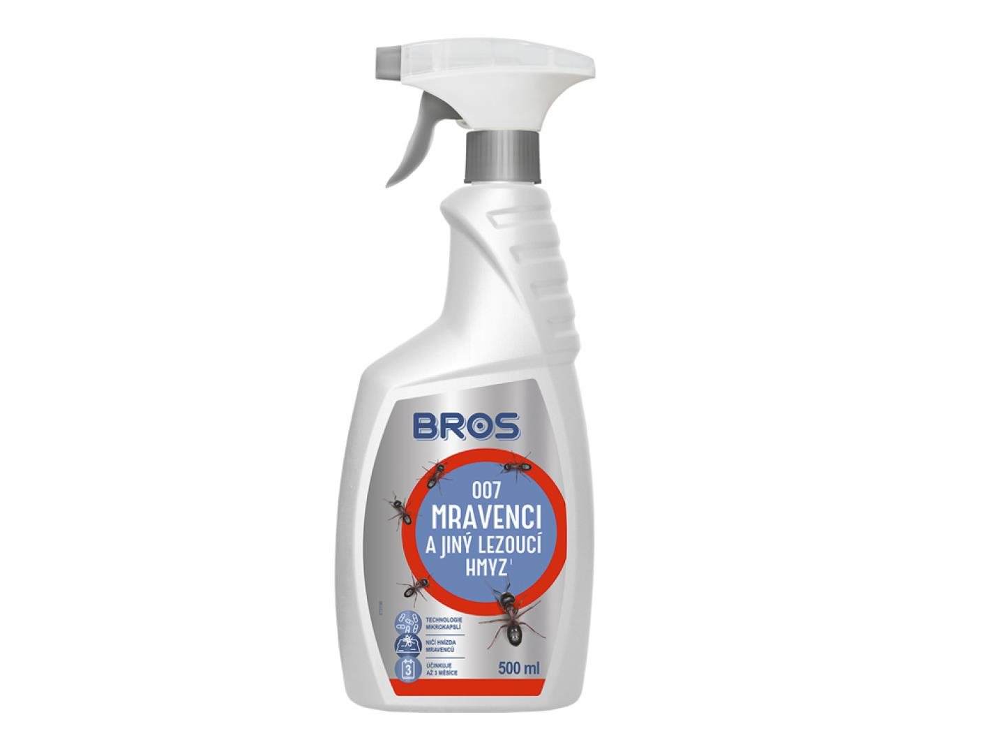Sprej BROS proti mravcom a lezúcemu hmyzu 500 ml Insekticíd