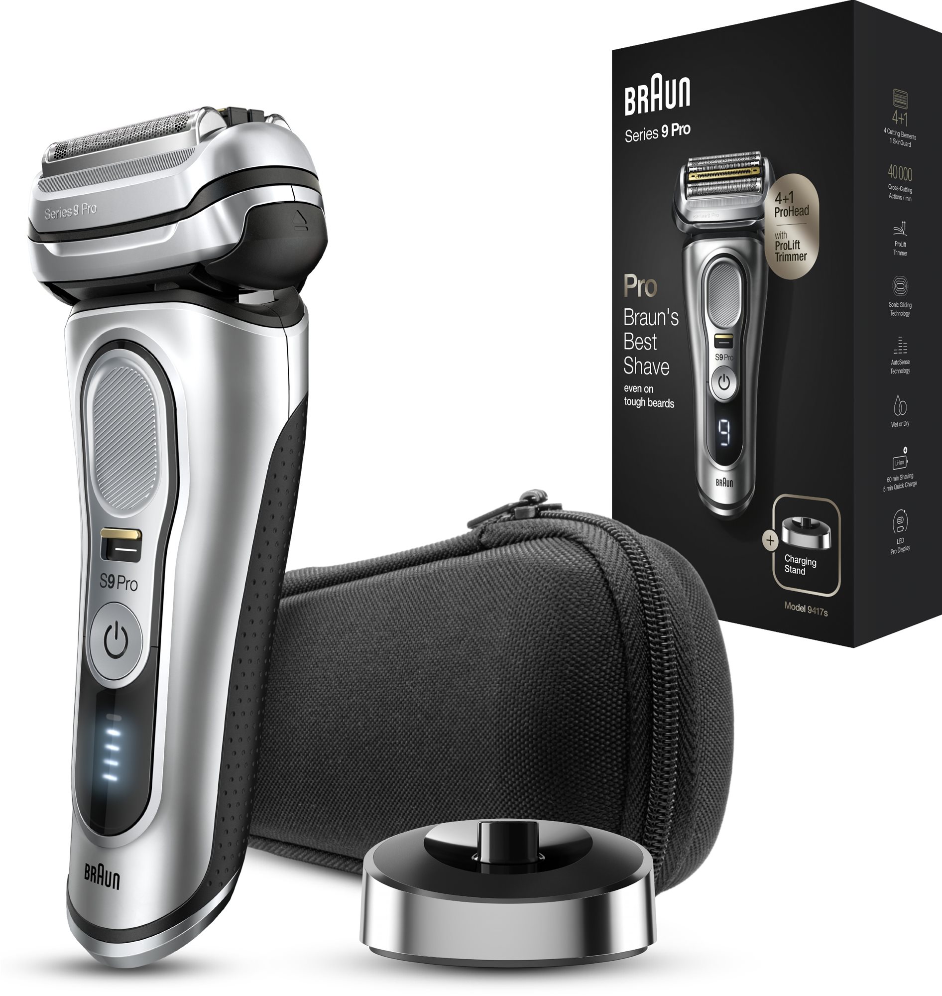 Braun Series 9 Pro 9417s Silver Rasoir a grille