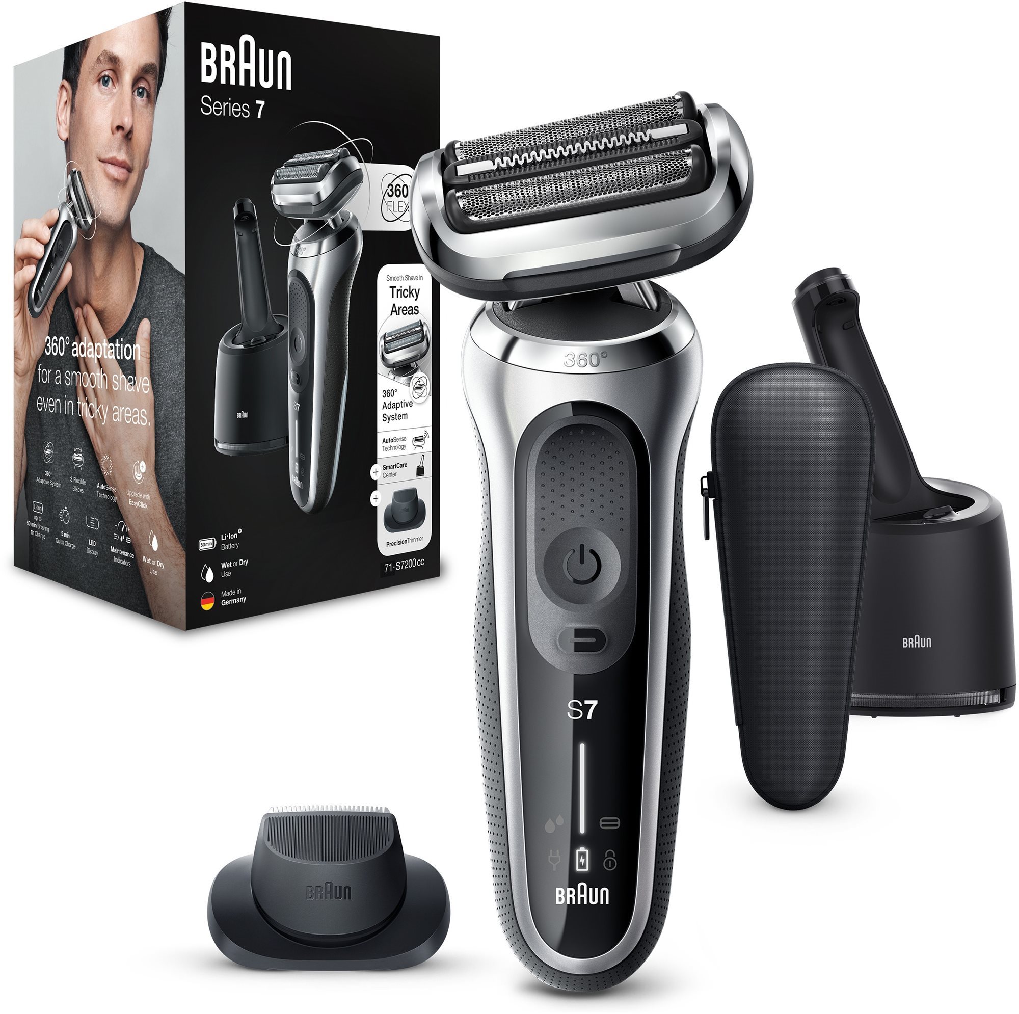 BRAUN Series 7 71-S7200cc Silver Holiaci strojček